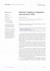 Research paper thumbnail of Editorial: Insights in integrative neuroscience: 2021