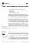 Research paper thumbnail of A Model to Predict Heartbeat Rate Using Deep Learning Algorithms