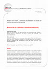 Research paper thumbnail of Análise Crítica Sobre a Utilização Da Arbitragem Na Solução De Conflitos Do Comércio Internacional