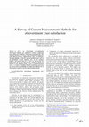 Research paper thumbnail of A Survey of Current Measurement Methods for eGovernment User-satisfaction