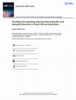 Research paper thumbnail of Troubling the teaching and learning of gender and sexuality diversity in South African education