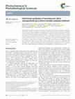 Research paper thumbnail of Optimized synthesis of luminescent silica nanoparticles by a direct micelle-assisted method