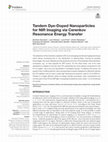 Research paper thumbnail of Tandem Dye-Doped Nanoparticles for NIR Imaging via Cerenkov Resonance Energy Transfer