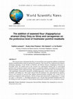 Research paper thumbnail of The addition of seaweed flour (Kappaphycus alvarezii (Doty) Doty ex Silva) and carrageenan on the preference level of freshwater pomfret meatballs