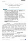 Research paper thumbnail of Effect of the Nutrient Concentrate in Ration on Performance of Local Chickens