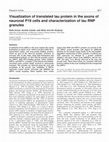 Research paper thumbnail of Visualization of translated tau protein in the axons of neuronal P19 cells and characterization of tau RNP granules