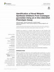 Research paper thumbnail of {"__content__"=>"Identification of Novel Melanin Synthesis Inhibitors From Using an Zebrafish Phenotypic Assay.", "i"=>[{"__content__"=>"Crataegus pycnoloba"}, {"__content__"=>"in Vivo"}]}