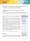 Research paper thumbnail of Challenges of the patient transition process from the intensive care unit: a qualitative study