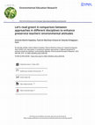 Research paper thumbnail of Let’s read green! A comparison between approaches in different disciplines to enhance preservice teachers’ environmental attitudes