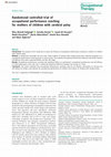 Research paper thumbnail of Randomized controlled trial of occupational performance coaching for mothers of children with cerebral palsy