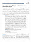 Research paper thumbnail of Magnetic resonance imaging of carotid plaques: current status and clinical perspectives