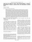 Research paper thumbnail of Legal Aid for Effective Victim Legal Representation in Kenya’s Post-Election Violence: Lessons from the International Criminal Court