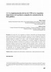 Research paper thumbnail of La implementación del test de VPH en la Argentina: impresiones de la primera campaña de comunicación de bien público