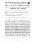 Research paper thumbnail of Effect of seed treatments and mulch on seedborne bacterial pathogens and yield of tomato (Solanum lycopersicum Mill.) in Tanzania