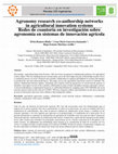 Research paper thumbnail of Agronomy research co-authorship networks in agricultural innovation systems