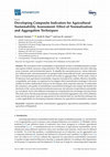 Research paper thumbnail of Developing Composite Indicators for Agricultural Sustainability Assessment: Effect of Normalization and Aggregation Techniques