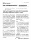 Research paper thumbnail of Laboratory Exercises Using a Homemade Spectrophotometer in Teaching Biosciences