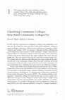 Research paper thumbnail of Classifying community colleges: How rural community colleges fit