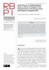 Research paper thumbnail of South Africa as a Leading Regional Power in Africa? An Analysis of the Implementation of the African Union, Auda-Nepad and Agenda 2063