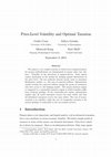 Research paper thumbnail of Price-Level Volatility and Optimal Taxation