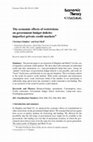 Research paper thumbnail of The economic effects of restrictions on government budget deficits: imperfect private credit markets