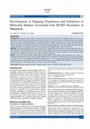 Research paper thumbnail of Development of Mapping Population and Validation of Molecular Markers Associated with MYMV Resistance in Mungbean