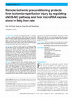 Research paper thumbnail of Remote Ischemic Preconditioning Protects the Liver from Ischemia Reperfusion Injury through the sGC-cGMP Pathway