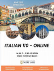 Research paper thumbnail of ROIT 10110 Beginnig Italian I and II (combined) - online (University of Notre Dame, Fall 2020)