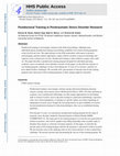 Research paper thumbnail of Postdoctoral training in posttraumatic stress disorder research