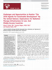 Research paper thumbnail of Challenges and Opportunities to Realize “The 2030 Agenda for Sustainable Development” by the United Nations: Implications for Radiation Therapy Infrastructure in Low- and Middle-Income Countries