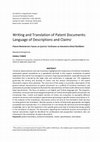 Research paper thumbnail of Translation of Patent Documents: Language of Descriptions and Claims