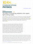 Research paper thumbnail of The effect of introducing antibiotics into organic light-emitting diodes