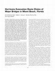 Research paper thumbnail of Hurricane Evacuation Route Choice of Major Bridges in Miami Beach, Florida