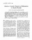 Research paper thumbnail of Haitian Family Patterns of Migration to South Florida