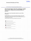 Research paper thumbnail of Decolonizing higher education pedagogy: Insights from critical, collaborative professionalism in practice