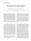 Research paper thumbnail of Executive Dysfunction Is a Significant Predictor of Poor Quality of Life in Children with Epilepsy