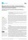 Research paper thumbnail of Myconoside Affects the Viability of Polarized Epithelial MDCKII Cell Line by Interacting with the Plasma Membrane and the Apical Junctional Complexes