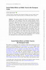 Research paper thumbnail of Social Media Effects on Public Trust in the European Union