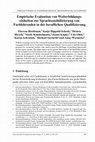 Research paper thumbnail of Empirische Evaluation von Weiterbildungs-einheiten zur Sprachsensibilisierung von Fachlehrenden in der beruflichen Qualifizierung