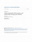 Research paper thumbnail of Culture, Spirituality, Self-Acceptance, and Relationships Among Latino Students