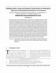 Research paper thumbnail of Building Spatio-Temporal Database Model Based on Ontological Approach using Relational Database Environment