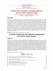 Research paper thumbnail of Producción científica y gestión editorial de la revista Ciencia Unemi