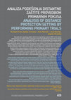 Research paper thumbnail of Analysis of Distance Protection Setting by Performing Primary Trials