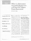 Research paper thumbnail of When Is a Restoration Successful? Results from a 45-Year-Old Tallgrass Prairie Restoration