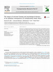 Research paper thumbnail of The impact of outcome framing and psychological distance of air pollution consequences on transportation mode choice