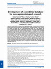 Research paper thumbnail of Development of a combined database for meta-epidemiological research