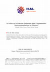 Research paper thumbnail of La Place de la Fonction Logistique dans l’Organisation : Institutionnalisation ou Dilution?