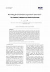 Research paper thumbnail of Revisiting Transnational Corporationsâ Literature: The Implicit Emphasis on Spatial Reflections