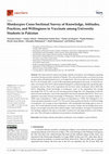 Research paper thumbnail of Monkeypox Cross-Sectional Survey of Knowledge, Attitudes, Practices, and Willingness to Vaccinate among University Students in Pakistan