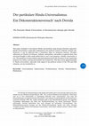 Research paper thumbnail of Der partikulare Hindu-Universalismus. Ein Dekonstruktionsversuch nach Derrida